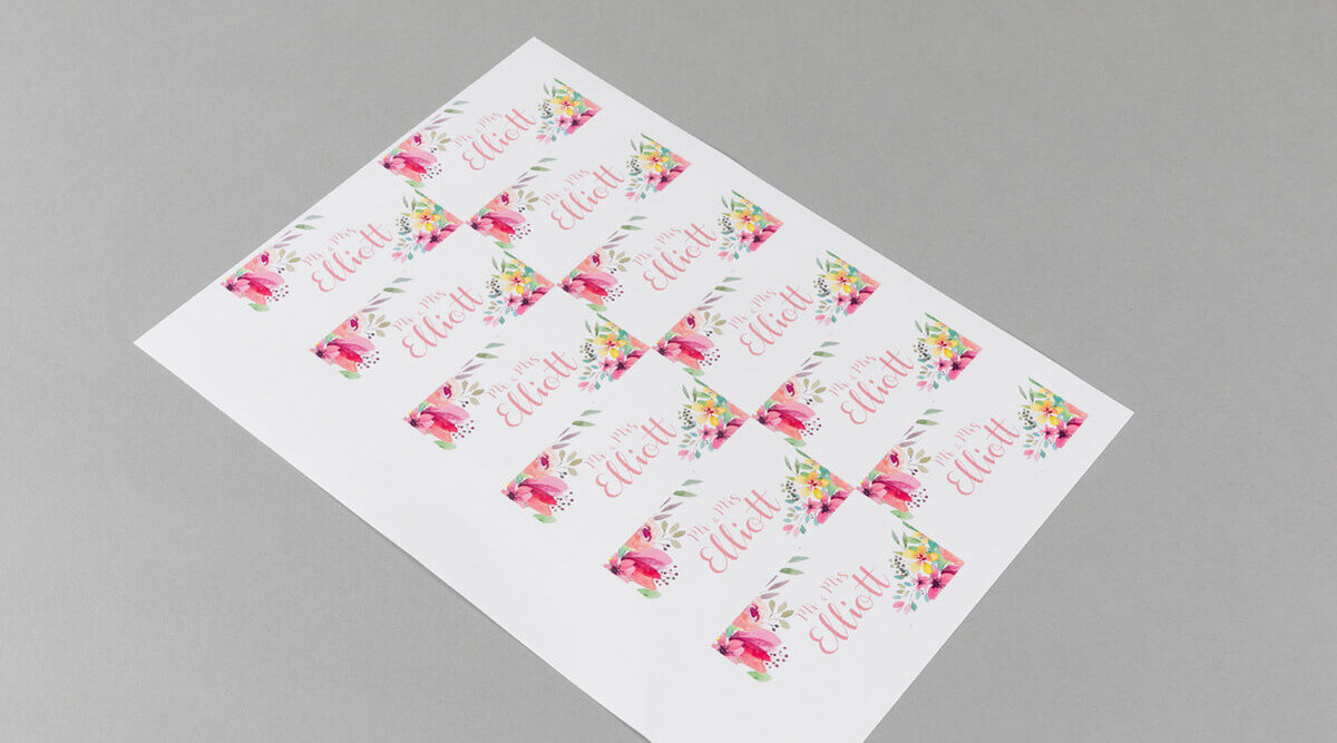 Rectangular Sticker for Wedding